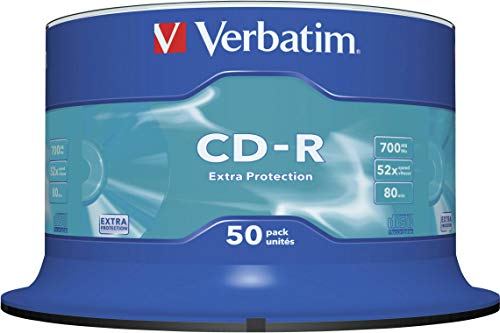 Disco de CD-R VERBATIM 43351 (700 MB - 50 peças) Verbatim - Mídias vazias - 700 MB, CD-R, 50 peças