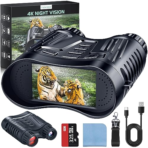Binóculos TKW SER (Vermelho - Branco - 8x) tkwser - Caça - 8x, 10x, visão noturna, sensor cmos