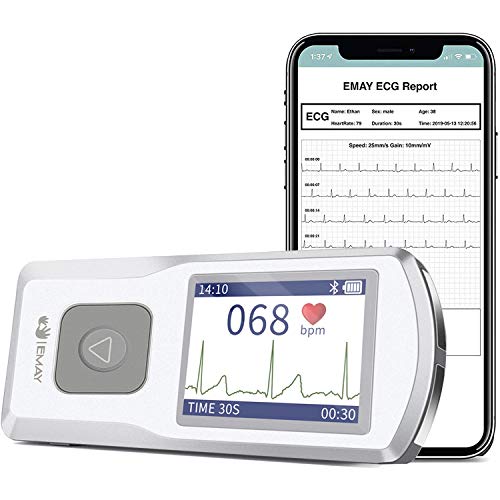 Eletrocardiógrafo Sem Fio EMAY EMG-20 Bluetooth EMAY - Monitores de sinais vitais - sem fio, bluetooth, eletrocardiograma