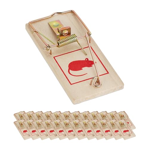 Relaxdays Conjunto de 25 Armadilha para Rato Relaxdays - Armadilhas de controle de pragas - conjunto, armadilhas, ratos
