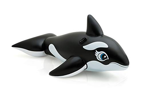 Flutuador para Piscinas e Praias INTEX 58561 INTEX - Colchões e espreguiçadeiras de piscina - 193x119 cm, 2 alças, branco e preto, olhos azuis