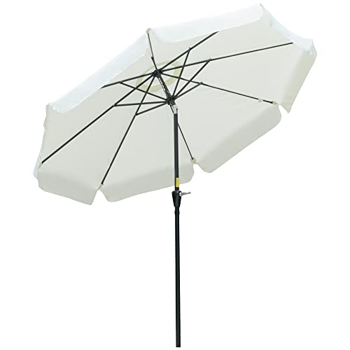 Guarda-Sol Outsunny 265 x 245 x 7,5 cm - Bege Outsunny - Guarda-sóis e toldos de exterior - 265 x 245 x 7.5 cm, alumínio, bege, 4 kg