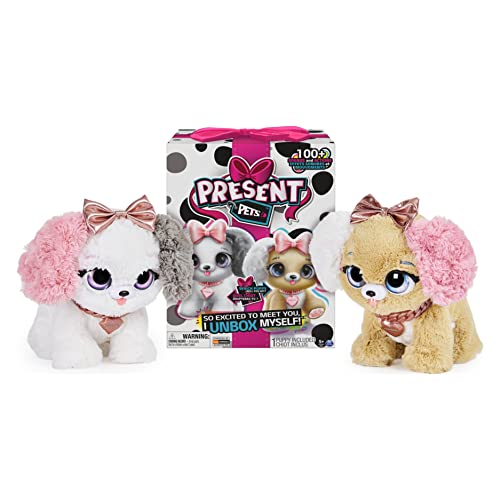 Present Pets Fancy Puppy Interativo (Idade Mínima Recomendada: 4 anos) Spin Master - Brinquedos robóticos - interativo, 4 anos, modos de jogo, acessórios