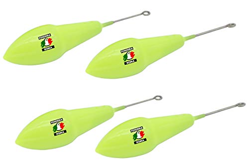 Fondos de Roma com varinha e plastificação extra fóssil RoccaTop Fonderia Roma - Chumbadas de pesca - plástico fóssil, 3 peças, 55 cm, 17 kg