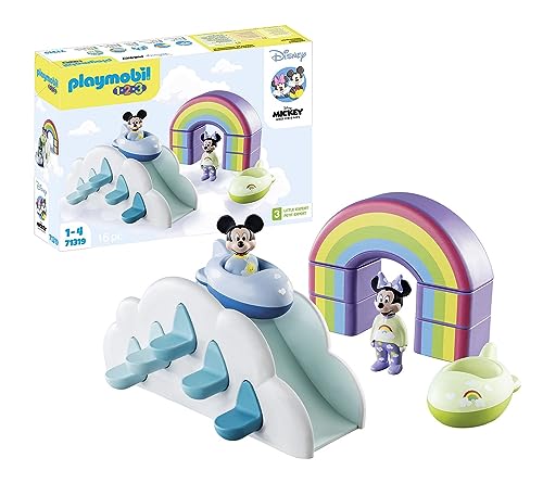 Playmobil 1.2.3. & Disney 71319 (Jogos de Construção) PLAYMOBIL - Conjuntos de brinquedos - playmobil, disney, jogos de construção, casas no céu, escadas, balancins