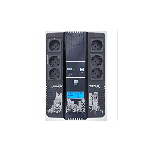 Ups ZEN ZEN-X 800 FR/SCHUKO (800 V - 600 W - 8 Tomadas) Infosec - Ups - 800 V, 600 W, 8 tomadas, Line-Interactive