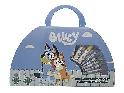 Conjunto de Papelaria BLUEY (Idade Mínima: 3) CYPBRANDS - Mochilas - porta-papéis, folhas amarelas, pasta azul
