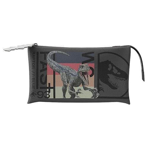 Estojo Triplo Jurassic World Roar CYP BRANDS CYPBRANDS - Estojos para canetas e lápis - estojo triplo, jurassic world, roar