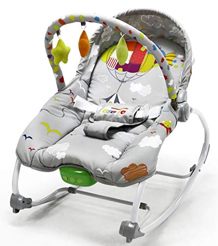 Baloiço e Cadeira de Baloiço ASALVO Evolutive (Cinzento) Asalvo - Móveis para bebês e crianças pequenas - cresce com o bebé, sistema de áudio, vibração e luzes, tecidos coloridos