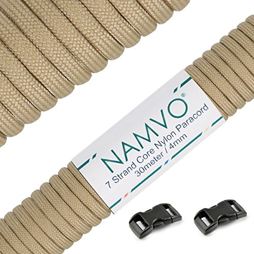 Cabo de Corda NAMVO 550 Paracord Mil Spec Type Iii Namvo - Cabos e cordas de hardware - cabo corda, namvo 550 paracord, mil spec type iii, preto, 9,1m, 4mm