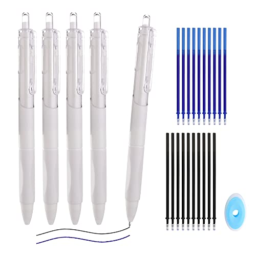 Canetas de Gel BOLIS 5 Unidades (Branco - 0,5 mm) NOKDAL - Canetas - canetas de gel, bolis, conjunto, ponta de borracha, resistente a manchas, antideslizante