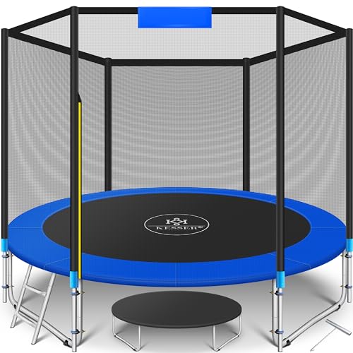 Trampolim KESSER (Verde - Poliéster - 200x200x140 cm) KESSER - Trampolins - verde, poliéster, 200x200x140 cm, 150 kg