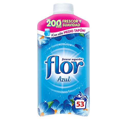 Flor Azul Suavizante Concentrado Para A Roupa 53 Lavagens Flor - Amaciadores de roupa e folhas para secar - suavizante, concentrado, lavagens