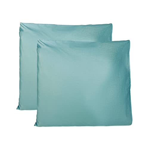 Capa de Almofada LUXURIOUS Linen Sobre Verde (60x60 cm) FARFALLAROSSA - Fronhas e almofadas - algodão, fecho sobre, 60x60 cm, verde azulado