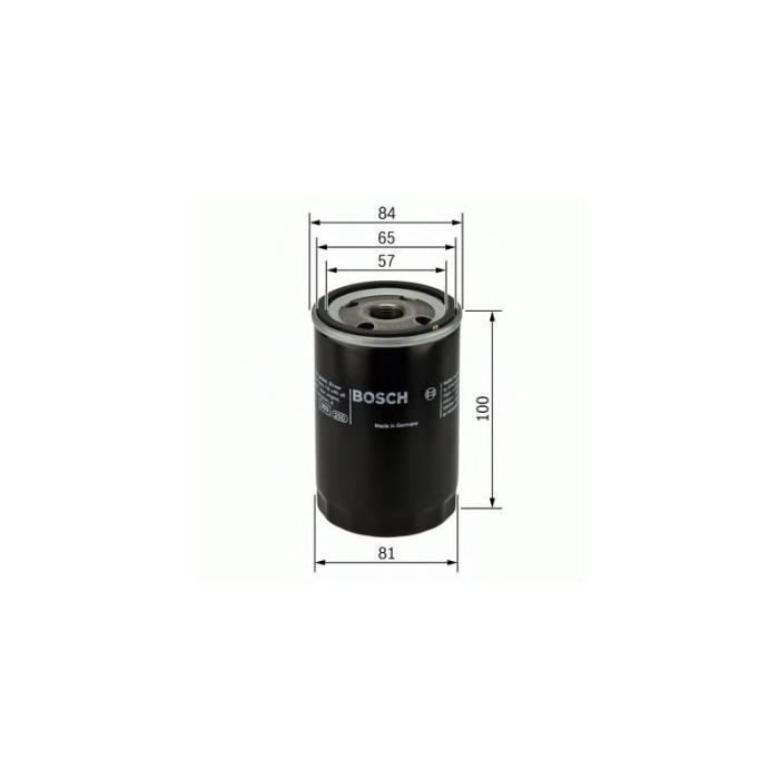 Filtro de Óleo BOSCH P2023 (0986452023) Bosch - Circulação de óleo do motor do veículo - preto, plástico, 1,2 cm