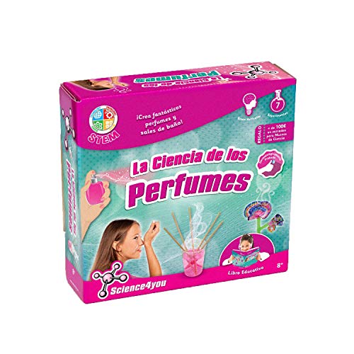 Kit Experimental SCIENCE4YOU A Ciência dos perfumes (Idade Mínima Recomendada: 6 anos) Science4you - Conjuntos de ciência e exploração - perfumes, óleos de massagem, sabões, flor perfumada