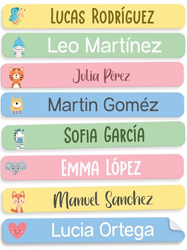 Kit de Artesanato para Crianças STIKIDDOS (5 anos) melu kids GmbH - Etiquetas e tags - 225 etiquetas, resistentes à água, nome do aluno