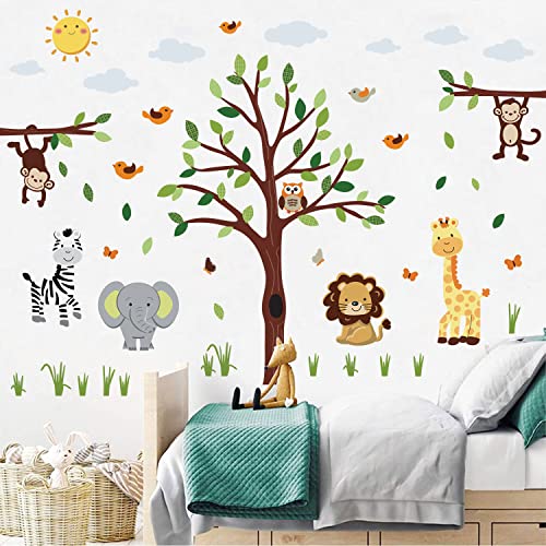Autocolantes de Parede TANLABY Animais da Floresta (100 x 70 cm) Tanlaby - Papel de parede - autocolantes, parede, animais, selva