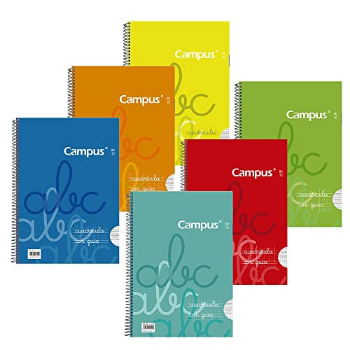 Caderno CAMPUS A5 Liso 3X3 Mm (6 Unidades) Campus - Papel de impressora e copiadora - A5, liso, 3x3 mm, 6 unidades