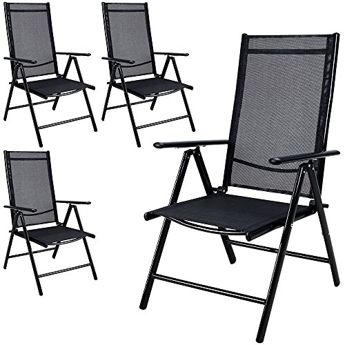 Conjunto de 4 Cadeiras de Jardim Dobráveis CASARIA Casaria - Móveis de exterior - 4 cadeiras, dobráveis, jardim