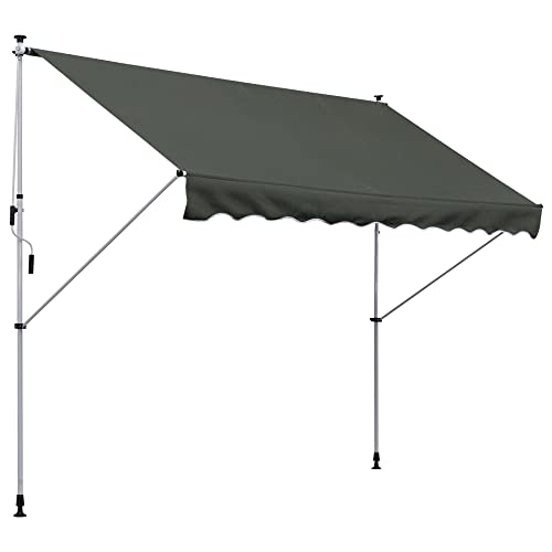 Toldo para Jardim Outsunny | 300 x 150 cm - Cinzento Outsunny - Toldos - toldo, jardim, outsunny, cinzento