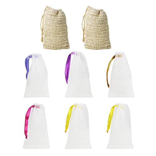Lytivagen 8Pcs Bolsa de Sabonete de Sisal Bolso de Sabonete Orgânico Bolso de Nylon LYTIVAGEN - Banho e corpo - sisal, orgânico, nylon