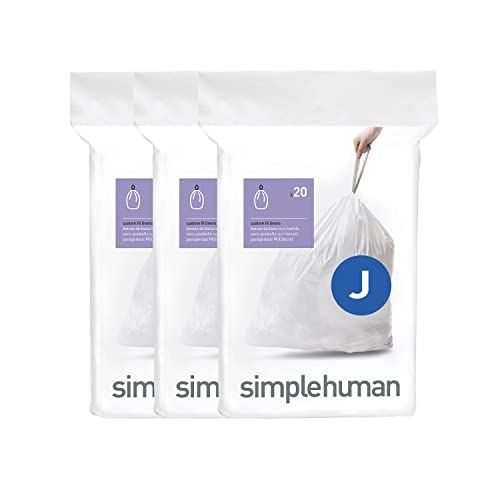 Caixa de Lixo SIMPLEHUMAN Code J (Branco - Plástico - 45 L) simplehuman - Sacolas de lixo - caixa de lixo, simplehuman code j, branco, plástico, 45 litros