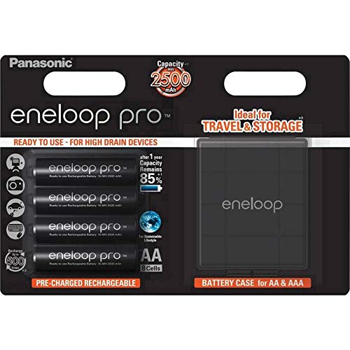 Pilha Recarregável ENELoop Pro AA 2500mAh ENELOOP - Baterias - 2500mAh, ion-lítio, preto, aa