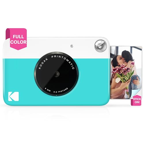 Máquina Fotográfica Instantânea KODAK Printomatic Azul Kodak - Câmeras digitais - instantânea, alta qualidade, impressora, papel zink