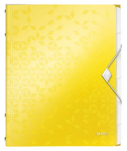 Pasta Organizadora LEITZ WOW 6 separadores Amarelo (A4 - Capacidade: 200 folhas) Leitz - Pastas de arquivo - 200 folhas, a4, 80 g/m², transporte organizador