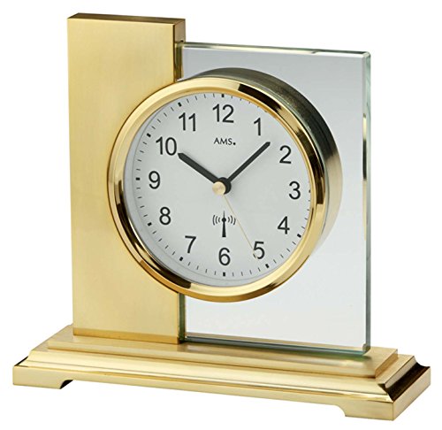 Relógio de Mesa AMOS (Prateado e Dourado - Pilhas - 30 x 10.5 cm) AMS - Relógios de mesa e prateleira - prateado, dourado, pilhas, 30 x 10.5 cm