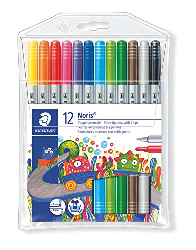 Caixa de 12 Canetas Fineliner STAEDTLER Noris Club (Multicor) Staedtler - Canetas - 12 canetas, fineliner, multicor, tinta à base de água, pontas em fibra