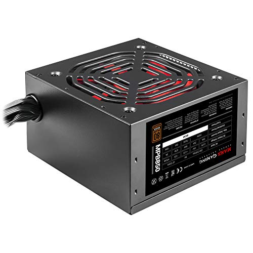 Fonte de Alimentação Mars Gaming MPB850 850W ATX Preto, Vermelho Mars Gaming - Fontes de alimentação para computador - 850W, ATX, preto, vermelho