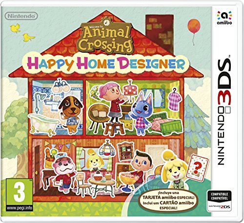 Jogo Nintendo 3Ds Animal Crossing: Happy Home Designer + 1 Amiibo Card (Nintendo 3Ds) Nintendo - Software de jogos de vídeo - nintendo 3ds, animal crossing, amiibo card, Happy Home Designer