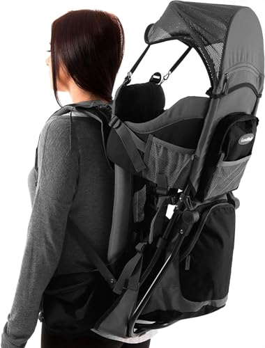 Mochila para Bebé LUVDBABY (Castanho - 50 x 38 x 15 cm) Luvdbaby - Mochilas - proteção UV, alças ajustáveis, correias de ombro, tampa removível