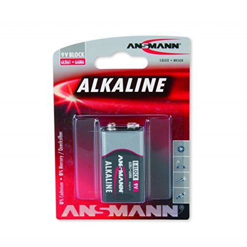 Pilhas Não Recarregáveis ANSMANN 9V Block E Ansmann - Baterias de uso geral - alcalino, cilíndrico, 9V, 1 unidade