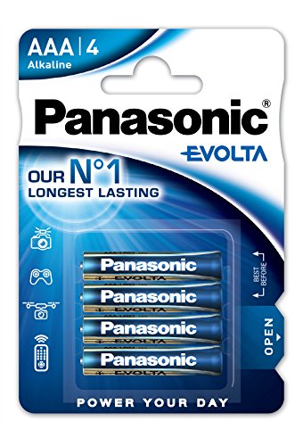 Pilha Recarregável PANASONIC Evolta Platinum Panasonic - Baterias de uso geral - pilha recarregável, panasonic evolta platinum, alcalina, AAA, 1100mAh, 1.5v