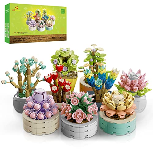 Jogo de Construção JM BRICKLAYER 20104 (Idade Mínima: 3) Shenzhen Aifu Network Technology Co.,Ltd - Flores artificiais - blocos de construção, mini flores, artesanato, criativo