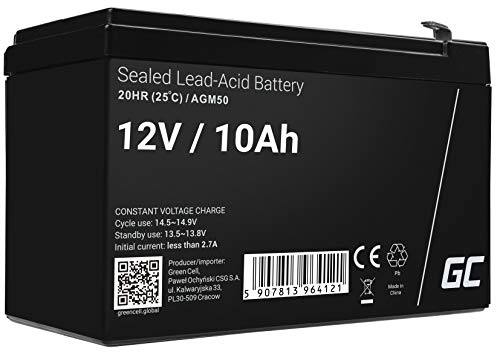 Bateria Recarregável GREEN CELL Chumbo-Ácido 12V 10Ah GREENCELL - Baterias para ups - chumbo-ácido, 12V, 10ah, recarregável