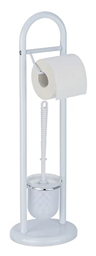 Suporte para papel higiénico WENKO 17092100 Coluna Branco Wenko - Suprimentos de limpeza doméstica - polipropileno, 1 rolo, escova de wc