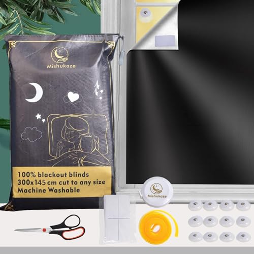Pack de 2 cortinas de ventilação MISHUKAZE Mishukaze - Persianas e cortinas - 2 cortinas, poliéster, 150 cm, 300 cm, ventilador