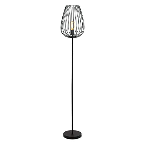 Candeeiro de Pé NEWTON 1Lampada De Pé Preto E27 EGLO - Luminárias - metal, preto, e27, interruptor