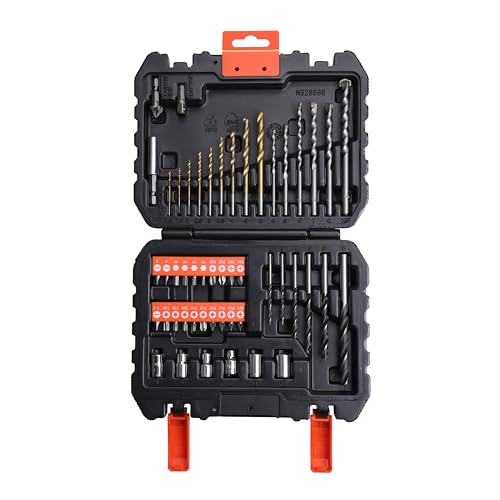 Conjunto de Brocas e Alicates BLACK & DECKER A7188-XJ (50 peças) BLACK + DECKER - Acessórios para brocas e parafusadeiras - brocas, alicates, BLACK & DECKER, a7188-xj, 50 peças