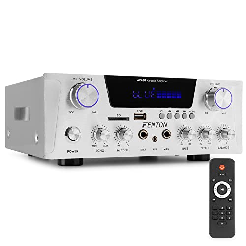 Amplificador Fenton AV340A | Prateado (Sistema Hi Fi) Tronios B.V. - Sistemas de karaokê - amplificador, hi fi, prateado
