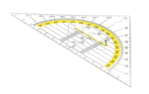 Figura geométrica com suporte para hipotenusa 16cm TSI Schreibwaren Import GmbH & Co. KG - Esquadros - figura geométrica, suporte hipotenusa, 16cm, plástico transparente