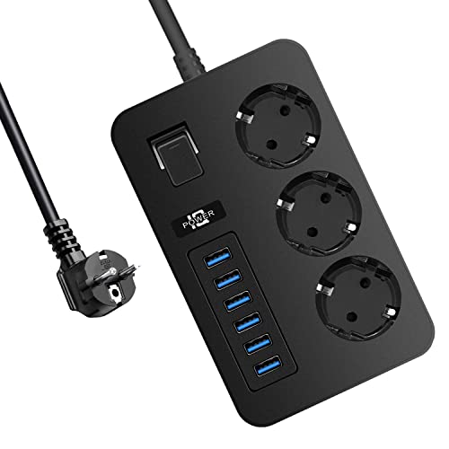 Extensão Elétrica SDKDZKG com Interruptor Individual e 3 Tomadas SIDAKE - Filtros de linha e supressores de surtos - interruptor individual, 3 tomadas