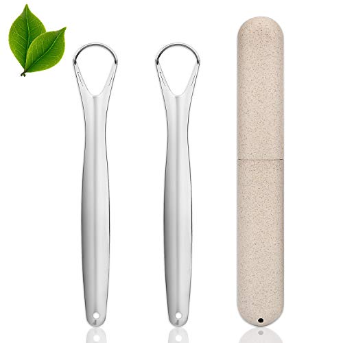 Escova de Língua 2 Unidades - Inox - Fresh Breath RONAVO - Raspadores de língua - inox, 2 unidades, fresh breath