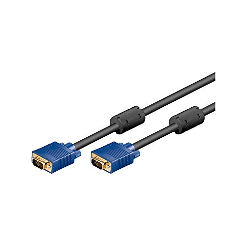 Cabo de Vídeo WENTRONIC (VGA - 5 m - Preto) Wentronic - Cabos de áudio e vídeo - cabo video, vga, 5m, preto, masculino-masculino