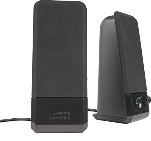 Coluna Gaming SPEEDLINK Event (PC - Preto) Speedlink - Alto-falantes - 25W, 4 cm, usb 3.5mm, preto