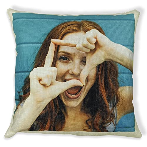 Almofada com Foto e Nome LOLAPix | 40x40cm - Vermelho LolaPix - Almofadas decorativas - almofada, foto, nome, LOLAPix, vermelho